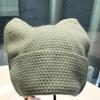 Cats Ear Knitted Hat Women Crochet Hat Warm Winter Hat Soft Crochet Hat Windproof Snow Hat for Women Outdoor Activity