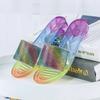 Clear Living Room Women's Slippers and Ladies Sandals Jelly Transparent Shoes Indoor Slides Home House Summer Footwear Pvc Vip