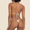 Women's Two Piece Bikini Set Reversible Digital Print Swimwear Triangle Top Adjustable Ties Side Tie Bottom Beachwear