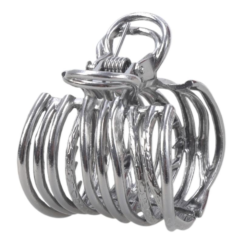 

Элегантная заколка-краб для волос для женщин, девушек, модный держатель для хвостика, аксессуары, полая геометрическая конструкция, заколка для волос, подарок серый