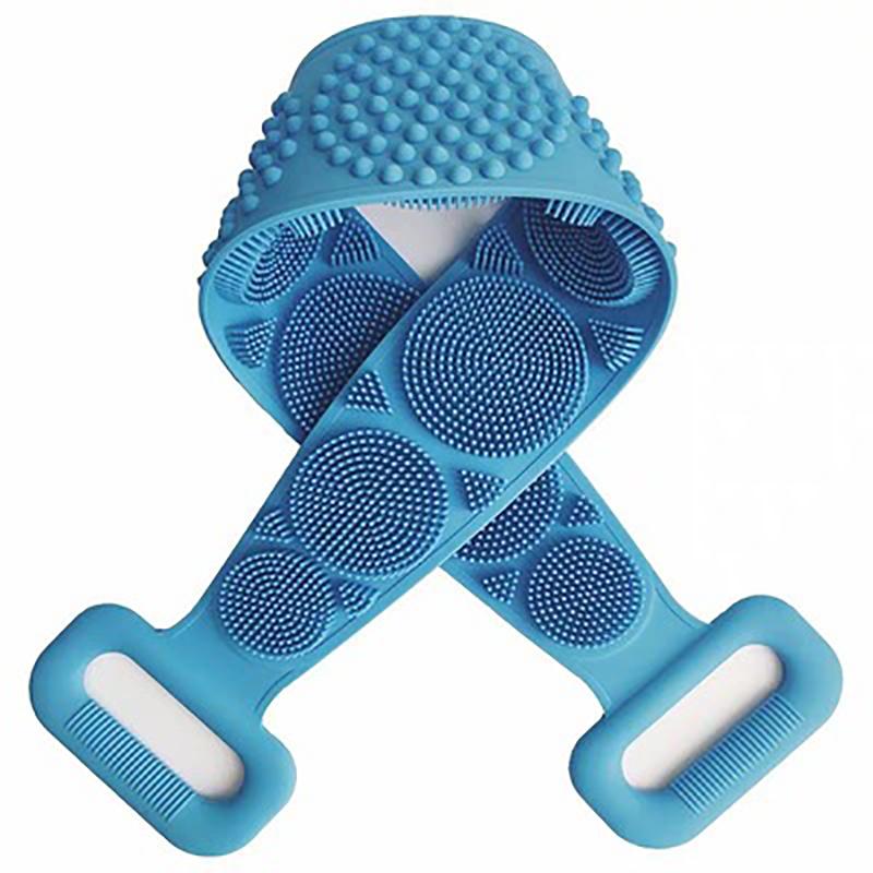Silicone Body Sponge Exfoliating Back Scrubber Rubbing Peeling Massage Full Body Bath Tool Eco Friendly Shower Use Anti Slip