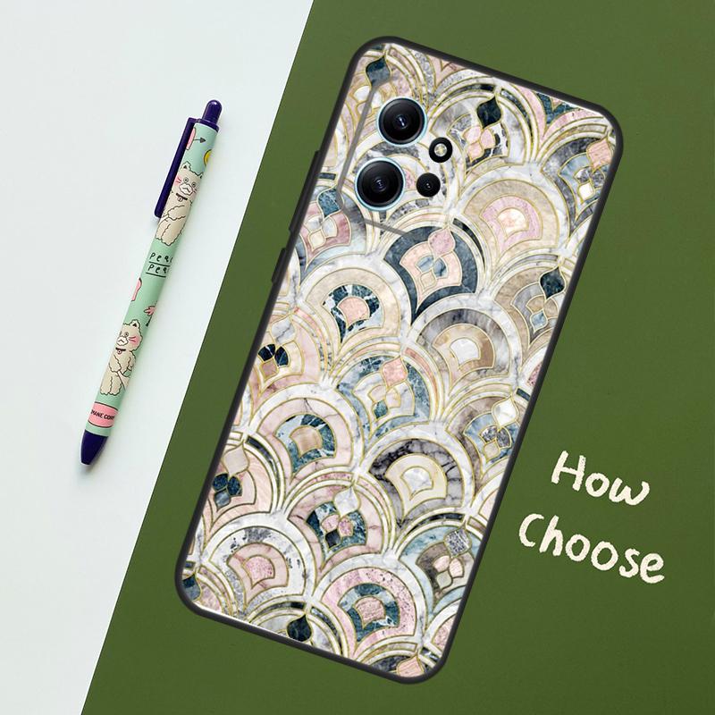 

Приглушенные марокканские мозаичные плитки для Xiaomi Redmi Note 12S 11S 10S 9S Note 12 8 9 10 11 Pro Чехол для телефона Redmi 12 9 C 10C Redmi 9C