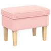 Pink Footstool 55 X 35 X 41 Cm Boucle