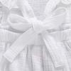 Baby Cute Romper Embroidered Sleeveless Ruffle Decorated Snap Button Closure Breathable Jumpsuit