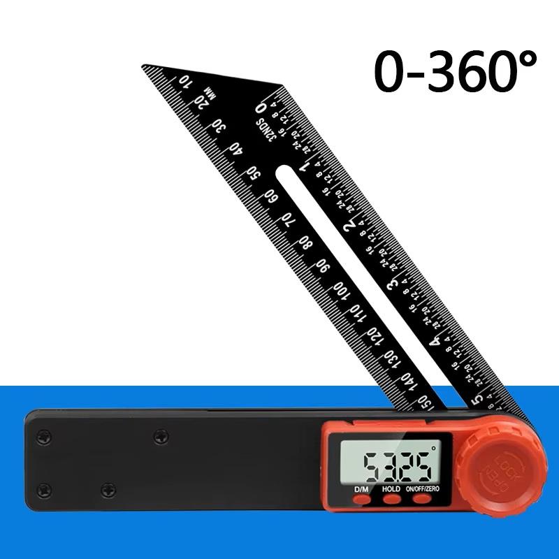 Digital Angle Ruler Sliding T-Bevel Square Level Measuring Tool Wooden Marking Gauge Tri Square Protractor for Woodworking белый