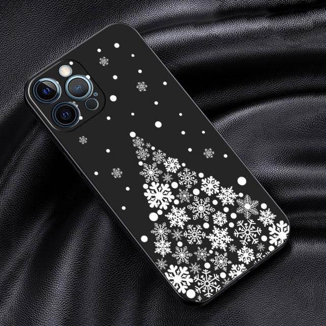 Case For Apple iPhone 14 13 11 12 Pro 7 XR X XS Max 8 Plus 6 6S SE 2022 13Pro Black Soft Phone Funda Merry Christmas