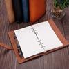 A6 PU Leather Binder Notebook Refillable Meeting Minutes Notebook Loose Leaf Notebook  Work