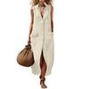 Summer Dresses for Women 2026 Button Down Sleeveless Midi Dresses for Women Casual Dresses for Women Graduation Dress