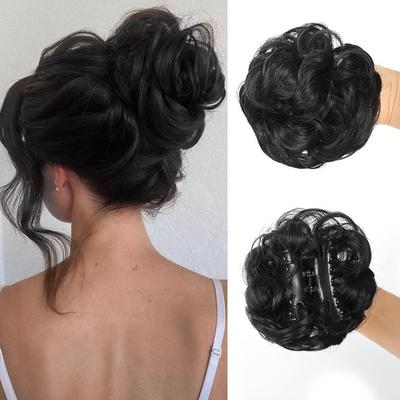 Clip de serrage pour boucle de cheveux paresseux à la mode, style bourgeon de fleur, tête sphérique, perles longues et naturelles pour femmes, clip de serrage pour perruque de cheveux