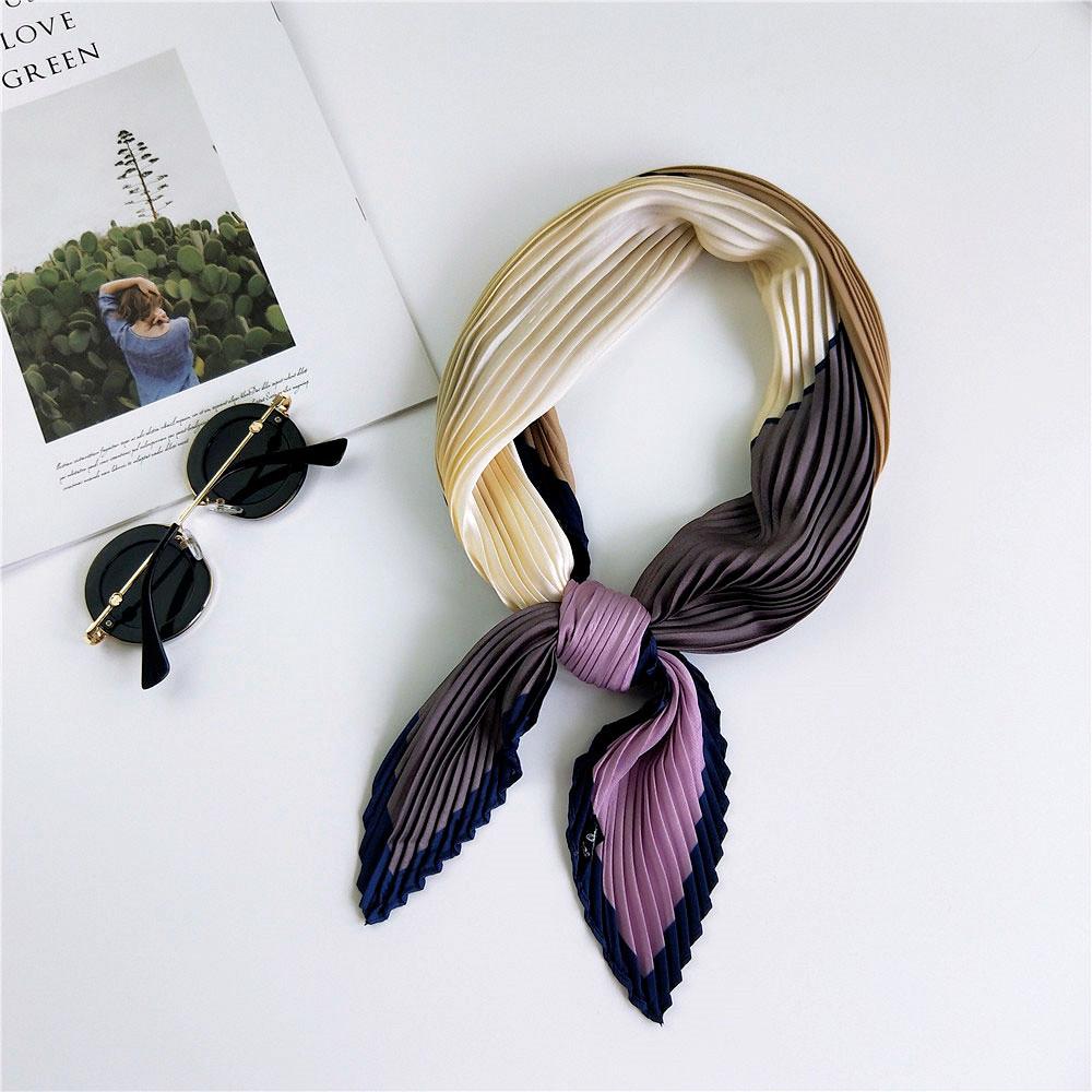 Decorative Simple Texture Silk Scarf Women'S New Style Spring And Autumn Summer Fashion Versatile Headscarf Work Scarf