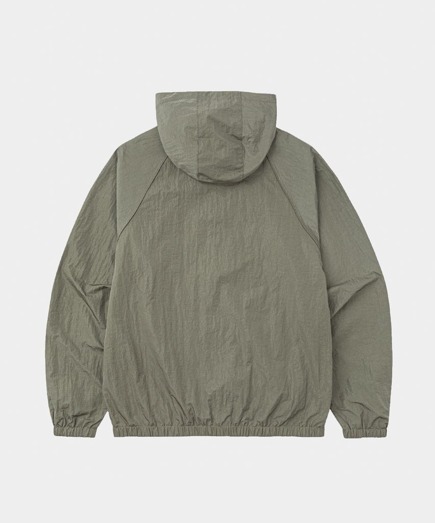 Lettercomo Shell Windpiping Windbreaker Jacket Olive