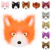 Plush Animal Fox Wolf Mask Plush Cat Half Face Masks Halloween Party Cosplay Costumes Props