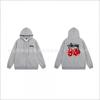 Hooded Zip-Up Sweatshirt Men Women Letter Print Loose Fit Casual Streetwear