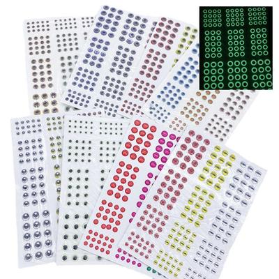 Fliegenbinden Fischköder Augen 3mm 4mm 5mm 6mm Angelköder Augen 2024 3D Holographisches Auge