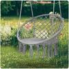 Hängende Garten Schaukelstuhl Boho Grau