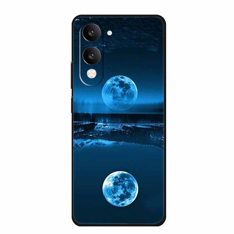 Phone Case For Vivo T4 Lite 5G Soft Silicone Cover Black TPU Cases For Vivo T 4Lite T 4 Lite Funda Back Protective Para Bumper
