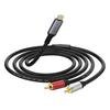 Type C To 2RCA Sound Cable USB C To 2RCA Plug Adapter Cable for Car Stereoes and Home Amplifiers Connection