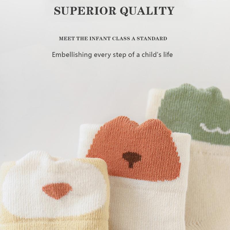 4/1 Pairs/Lot Cartoon Baby Floor Socks Non-Slip Glue Kids Socks Indoor Cooling Soft Cotton Toddler Socks For Newborn