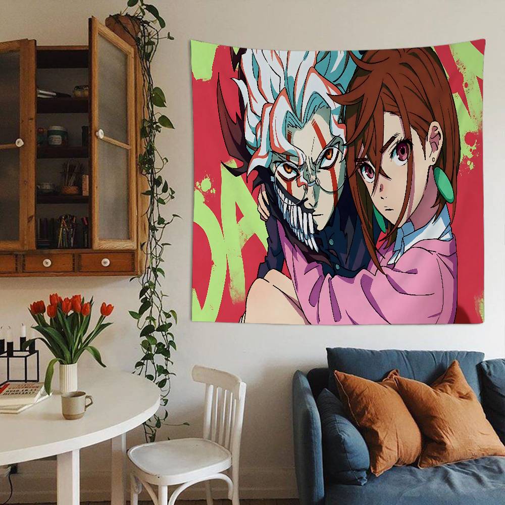 Anime DDandadanS Tapestry Art Printing Japanese Wall Tapestry Anime Wall Hanging Home Decor