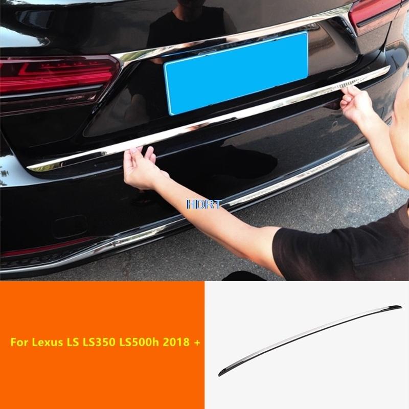 For Lexus LS LS350 LS500h 2018 + Rear Trunk Tail Gate Trim Cover Kit Car Style Protector Decoration Accessories Exterior Sticker