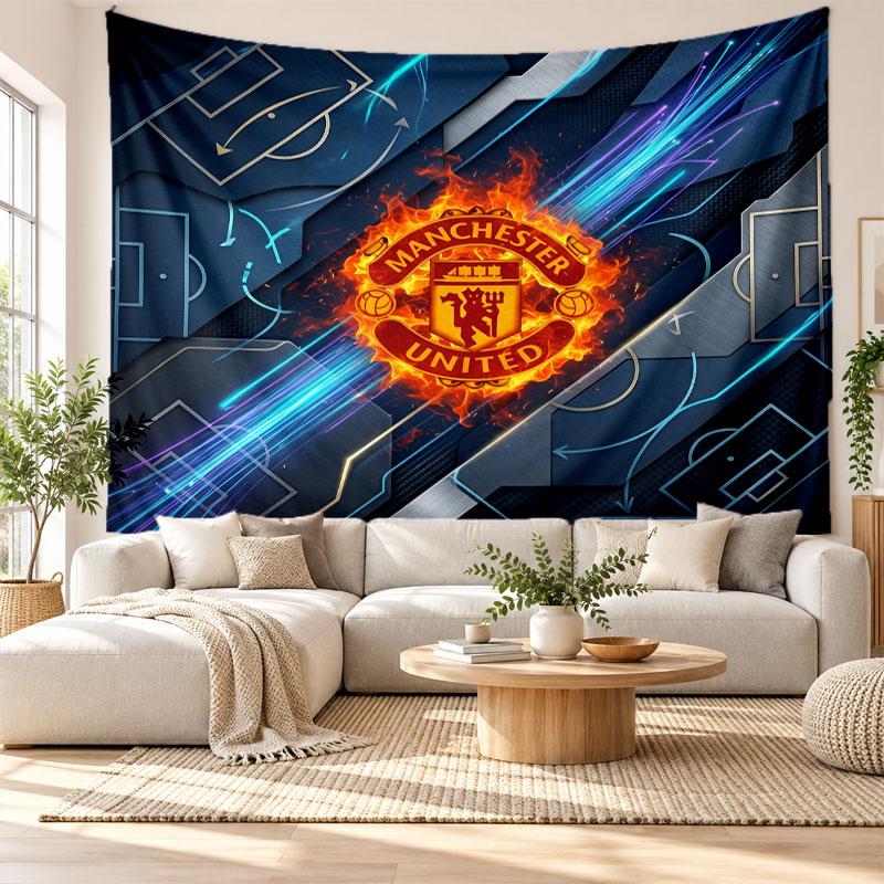 Manchester United Wandteppich, Weiches Stoff Wandbehang, Dekorative Kulisse Für Schlafzimmer Heim Wandkunst
