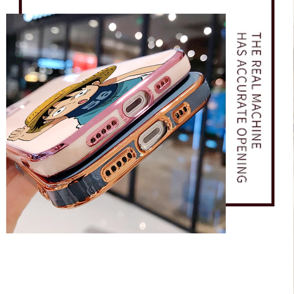 For Redmi Note 13 Pro 12 Pro 12S 11 Pro 11S 10S OPPO A38 A77s A96 Realme C33 C65 OnePlus Soft TPU Full Lens Protect Cute Luffy Design Phone Case