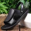 Beach Shoes Men's Spring and Summer New Trendy Cowhide Sandals Wear Soft Leather Soft Sole Low-top Dual-purpose Driving Shoes