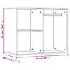 Makeup Table Set with LED Lighting White Wood Based Material