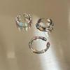 Style Contemporary Ins Adjustable Ring For Women With Colorful Flower And Motif Star