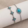 Bohemian Turquoise Fashion Bracelet Set for Women - 2 Trendy Bangles