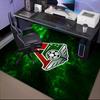 Green And Red Soccer Emblem Printed Office Carpet Chair Cushion  Entryway Rug, Rugs for Living Room, Bedroom Christmas gifts