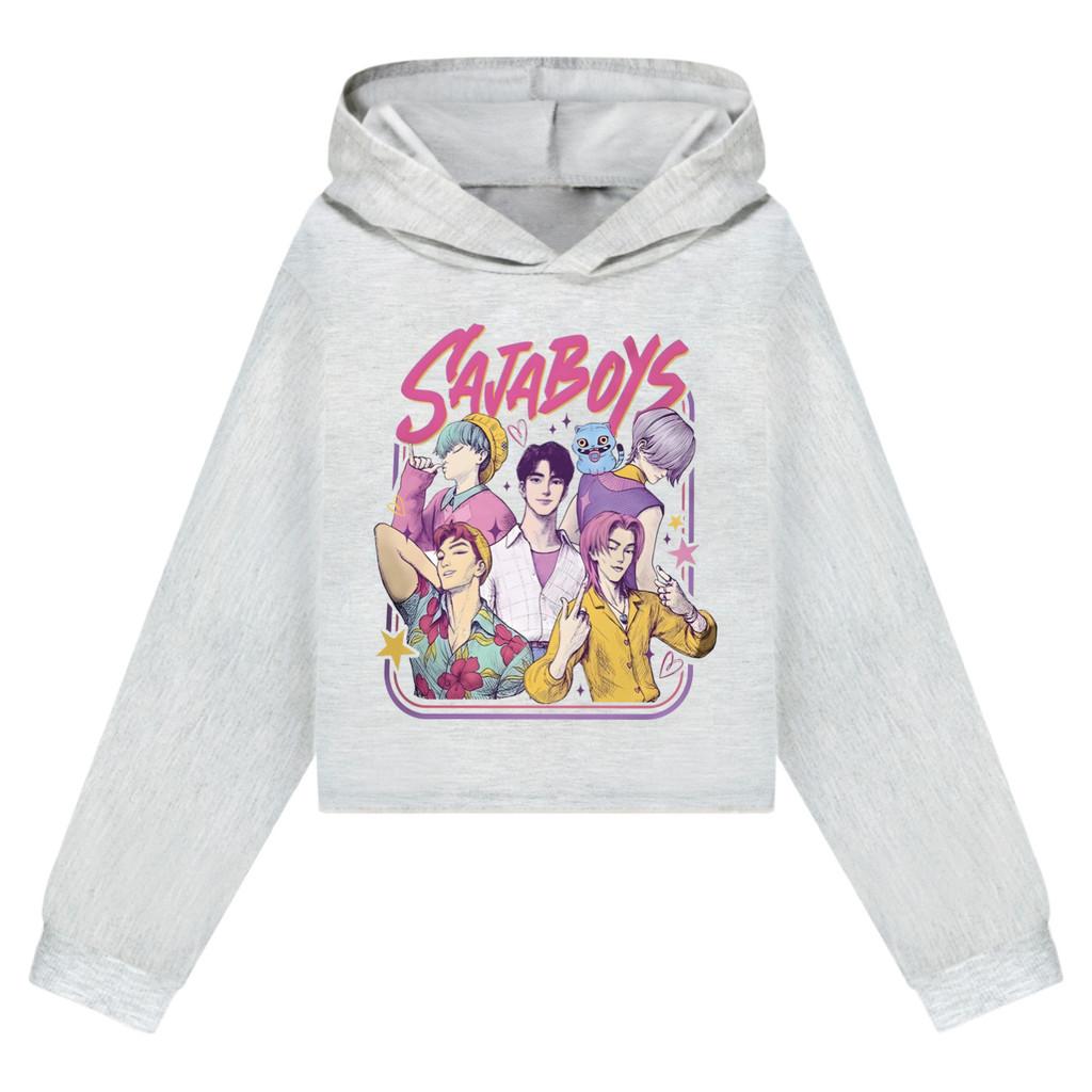 Kinder Mädchen Anime Cartoon POP Sängerin Super Star Rumi Mira Zoey Saja Jungen Bedruckt Lässig Langärmlig Kapuzenpullover Sweatshirt Oberteil