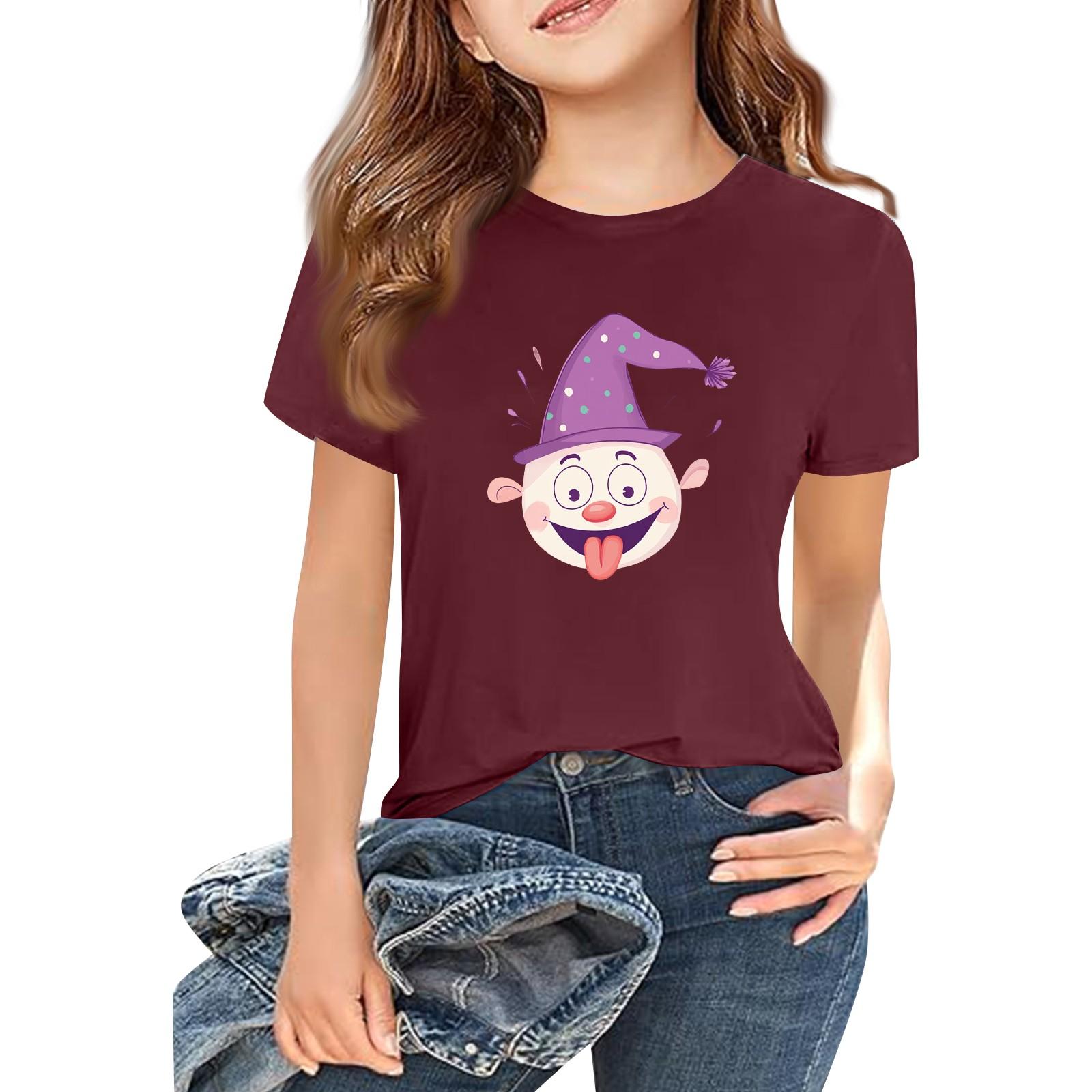 

Children s Fashion Casual Short Sleeve Printed Round Neck Short Sleeve T-Shirt Top 120