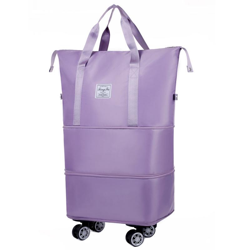 Expandable Waterproof Yoga & Travel Bag with Universal Wheels and Wet/Dry Separation