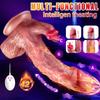 8.7" Realistic Vibrating Silicone Dildo, 9 Vibration Modes, Telescopic & Tongue Licking Function, Heating Waterproof Rechargeable Toy