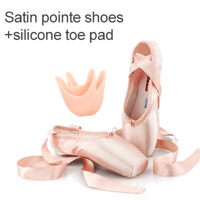 Sales Satin Ballet Pointe Shoes Professional Girls Ladies Ballerina Dance Shoes With Ribbons 13