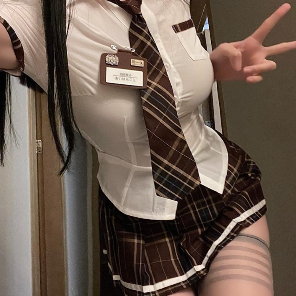 Costum fierbinte erotic de cameristă pentru joc de rol sexual, uniformă școlară pentru femei 18, exotic, pornografic, jocuri, rochie de asistentă medicală cu decolteu adânc în V, cosplay xxx, nopți sexy