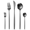Linpan Black 5-Piece Cutlery Set
