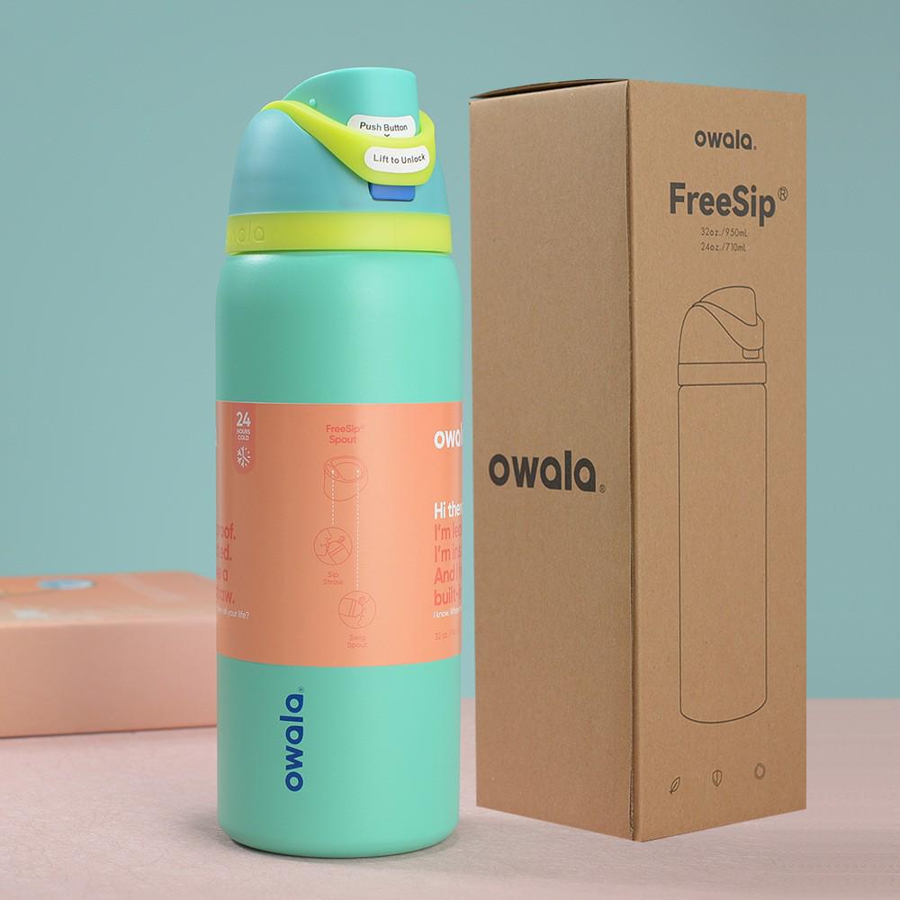 Owala Borraccia Sportiva in Acciaio Inossidabile Termoisolata sottovuoto con Manico e Cannuccia - 32oz/24oz