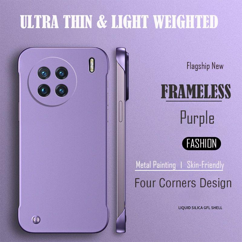 

Металлическая поверхность, покраска, ультратонкий безрамный чехол для телефона Oneplus 13 12 12R 11 11R 10T 10 9 8 Pro, чехлы, гладкое полное покрытие for Oneplus 8 Pro фиолетовый