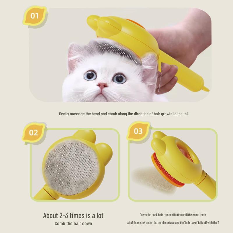Automatic Shedding Pet Comb: One-Click Hair Removal & Styling for Cats and Dogs