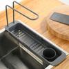 Multifunctional Over The Sink Storage Rack Stainless Steel Adjustable Shelf for Mess Release Kitchen Space