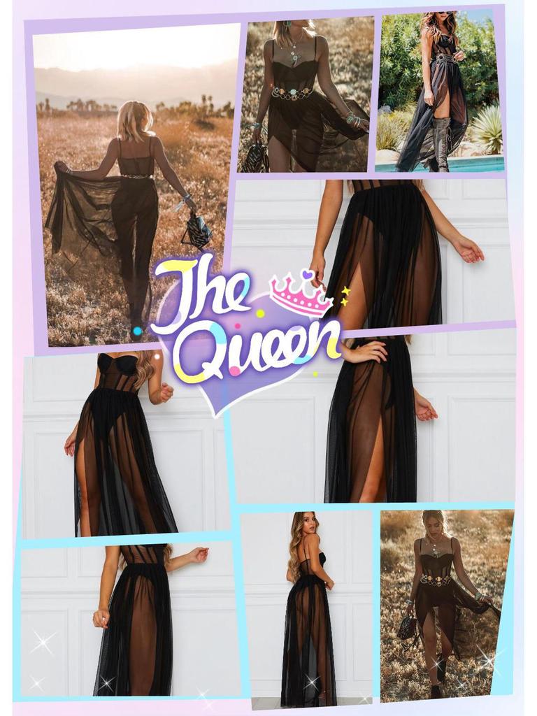 Hot Sale White Mesh Long Dress - Muse Macy Collection