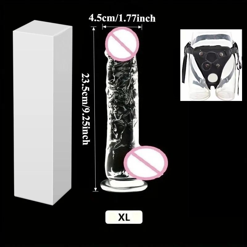 Realistic Black Wear Strap On Anal Plug G-Spot Masturbators Suction Cup Big Penis Butt Plug Long Dick Adult Sex Toy for Women18+