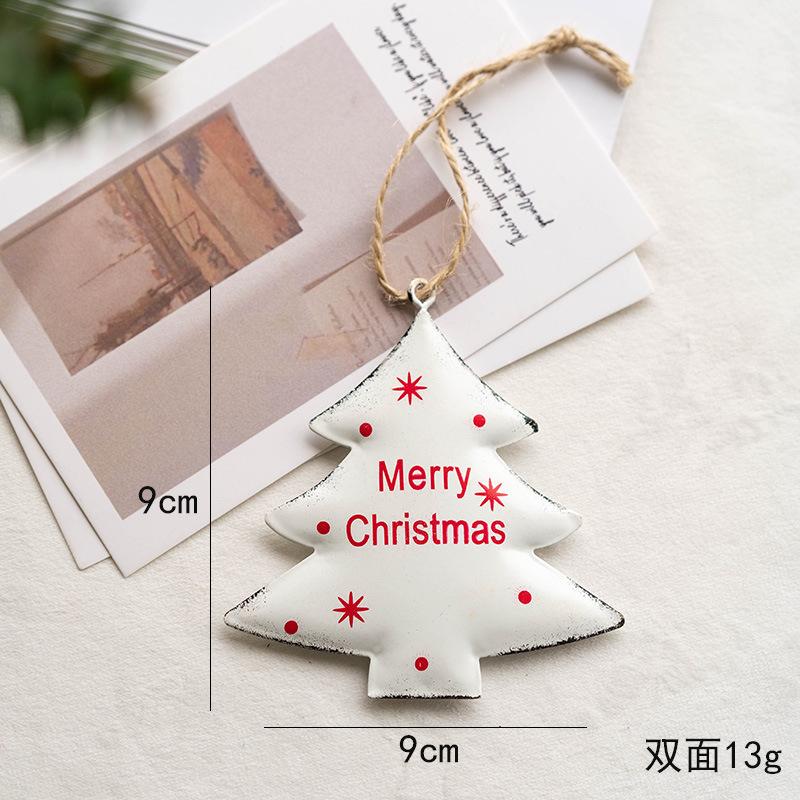 New Arrival boże narodzenie kutego żelaza dzwonek bałwanek łoś wisiorek ozdoba 2023XMAS Home Decor ozdoba choinkowa Natal Navidad