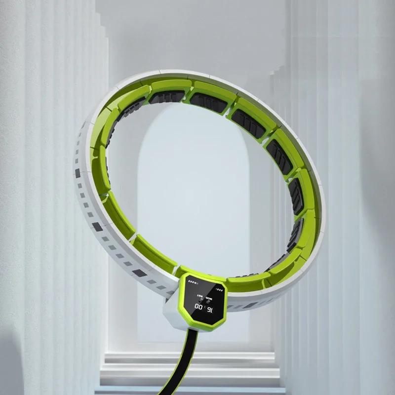 

Silent Adjustable Hula Hoop - Detachable Massage Sport Hoop, Home Gym Abdominal Toning & Waist Slimming Fitness Equipment зелений