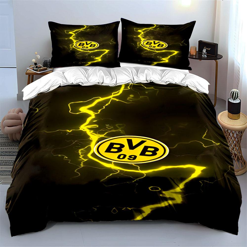 Yellow lightning, BVB logo. Bedding sets Duvet cover sets Duvet covers Pillowcases(1 * Duvet Cover 2 * Pillowcases without duvet insert)