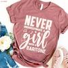 Baritone T Shirt Player S Never Underestimate A Girl With Band Member Vintage Stretched Slightly Streetwear Fashion