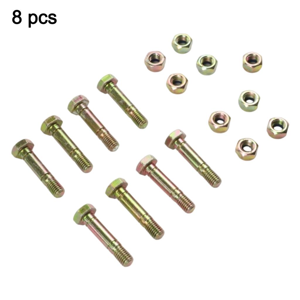 Strong Shear Bolt and Nut Kit for High Stress Applications Pack of 8 Compatible with ST524 ST624 ST724 Machinery Models