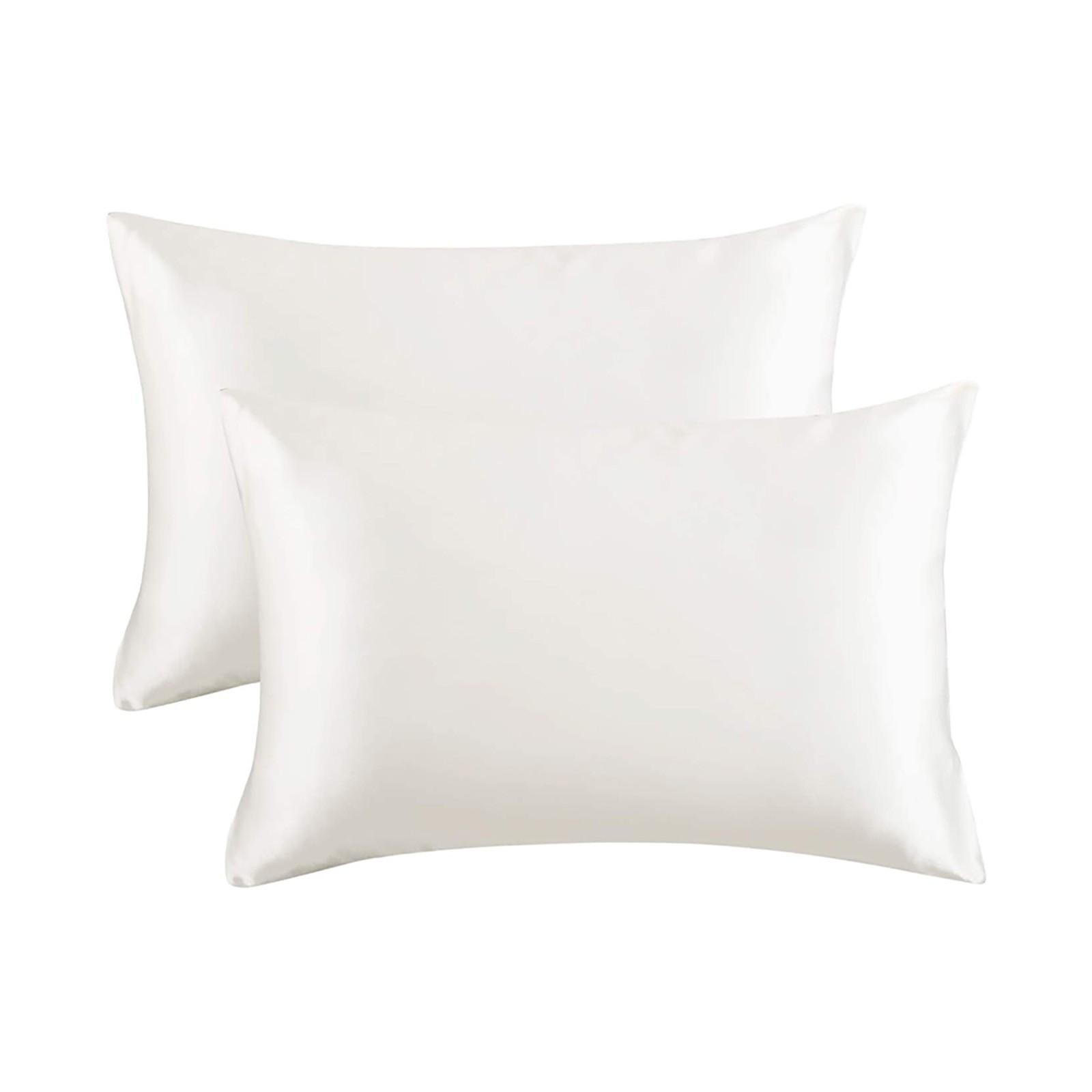 

Household Washed Silk Satin Pillowcase 20*40inch Soft And Comfortable Pillowcase білий
